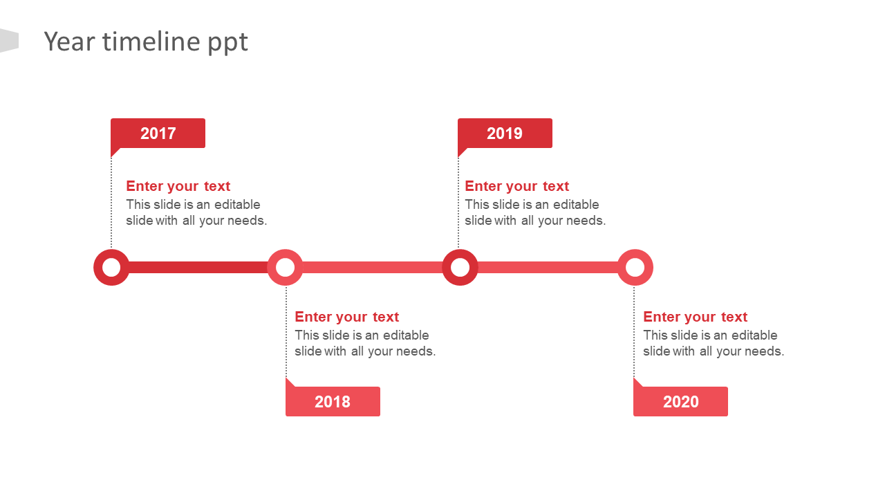 Free - Elegant Year Timeline PPT Diagram For Presentation